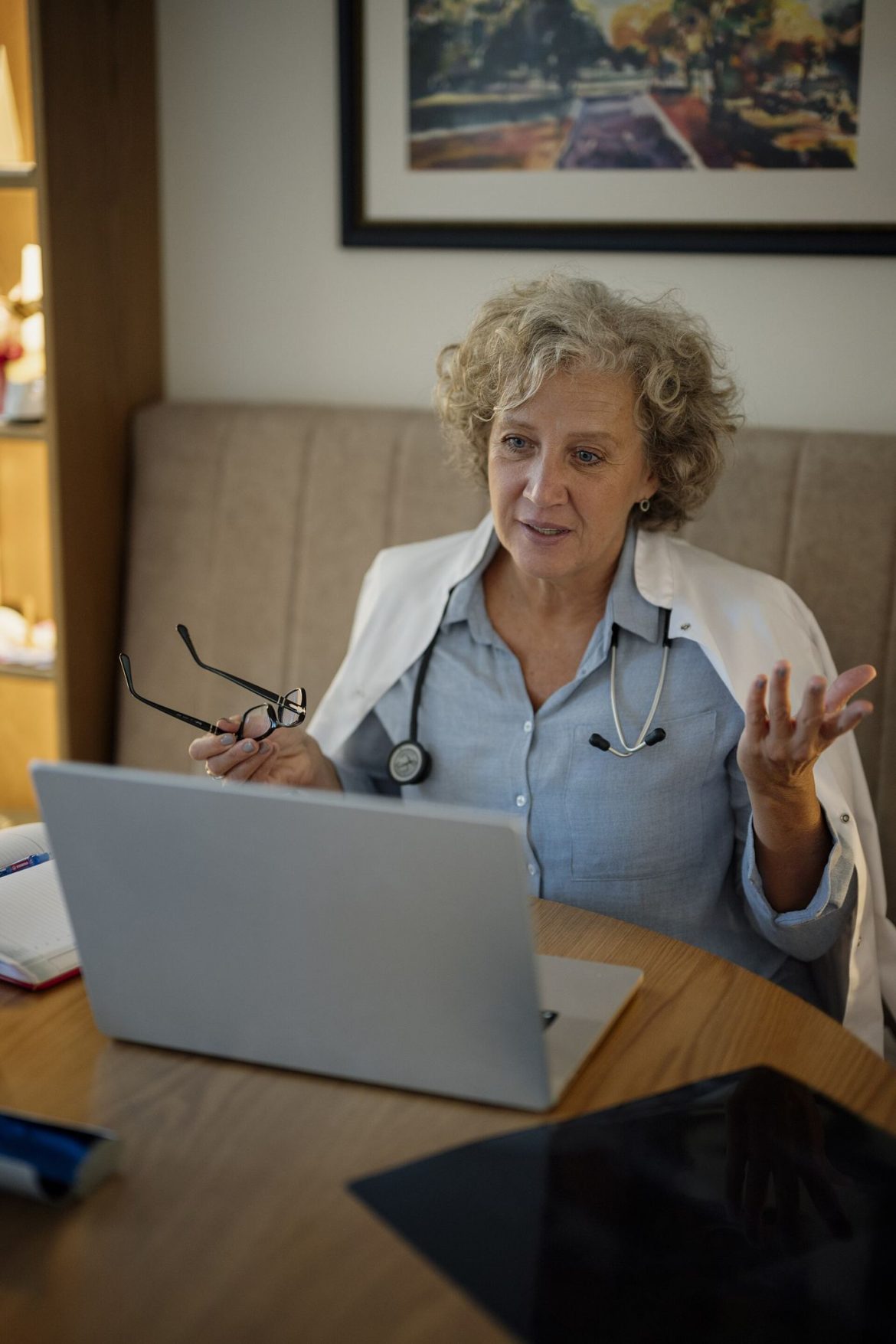 A doctor consulting with a patient